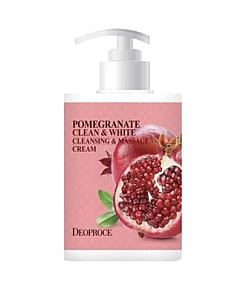 Deoproce Clean and White Cleansing Massage Cream Pomergranate - Крем для лица c гранатом массажный 430мл